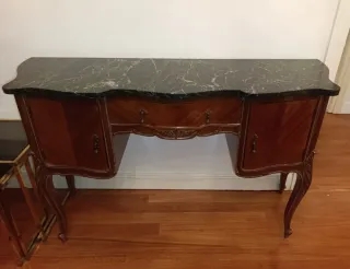 Escritorio antiguo Luis XV mármol y madera