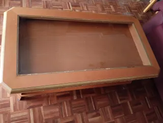 Mesa de centro madera y cristal