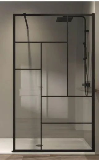 Mampara de ducha cristal negra