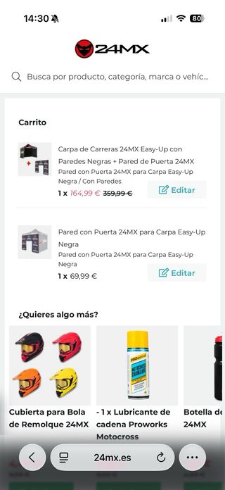 Carpa 3x3 24MX Motocross