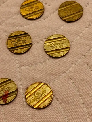 6 gettoni telefonici antichi