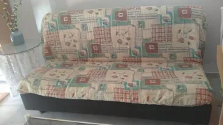 Sofá cama 3 plazas tela estampado