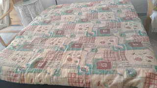 Sofá cama 3 plazas tela estampado