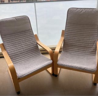 2 Sillones Poäng Ikea para niños.