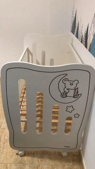 Cuna Trama Blanca + Colchón