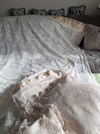 2 CORTINAS grandes ENCAJE+2 REGALOS