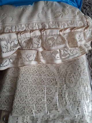 2 CORTINAS grandes ENCAJE+2 REGALOS