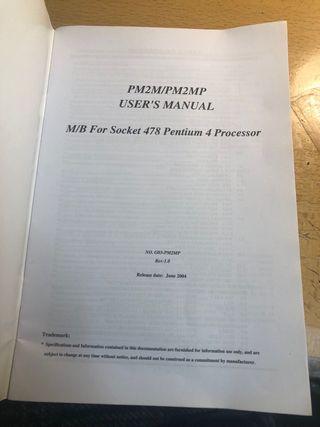 Manual y CD Motherboard PM2M-PM1
