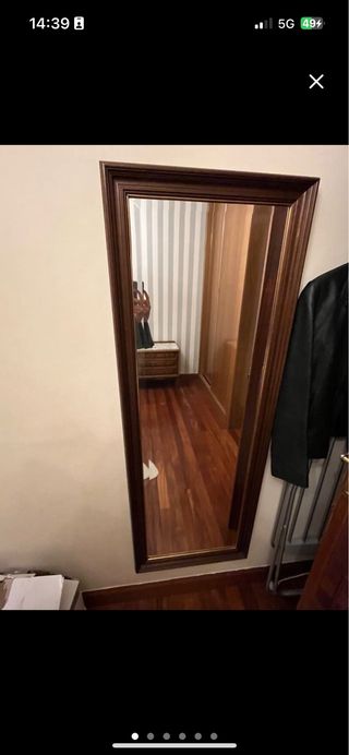 Espejo vintage madera y cristal