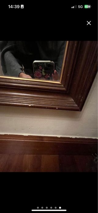 Espejo vintage madera y cristal