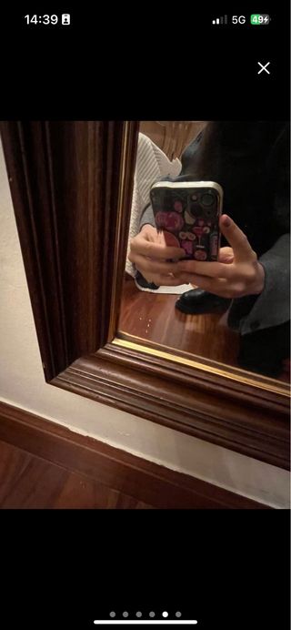 Espejo vintage madera y cristal