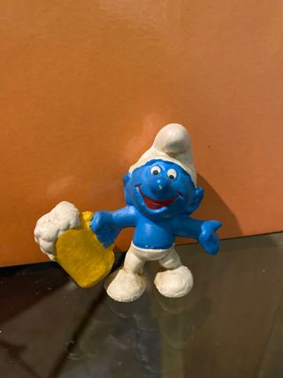 Pitufo con jarra de cerveza coleccionismo