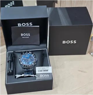 Reloj BOSS Cronógrafo Azul y Plateado