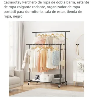 Burro de ropa Calmootey doble barra