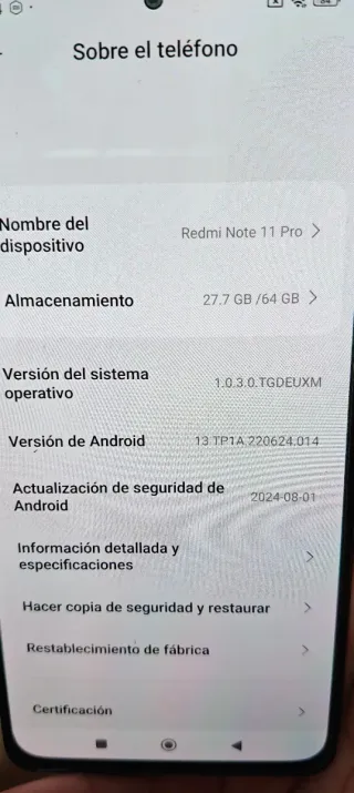 Redmi Note 11 Pro 64GB