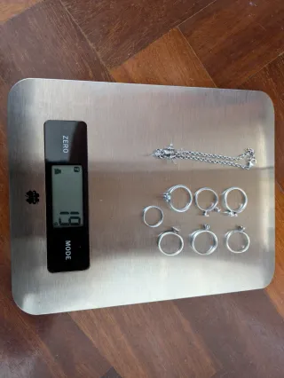 Conjunto de 8 piezas de plata