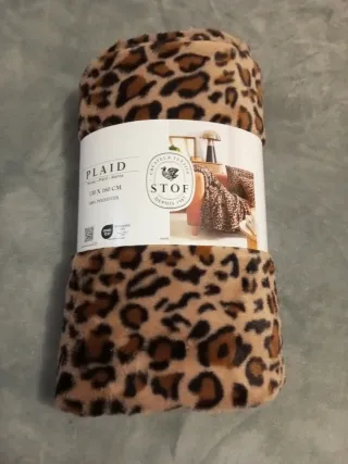 Manta de sofá estampado leopardo