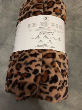 Manta de sofá estampado leopardo