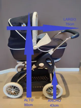 Carricoche y silla de bebés retro (muñecos)