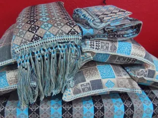 Sofá Marroquí Tela y Madera