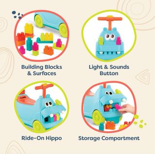 Correpasillos B-Toy Hipopótamo con Bloques