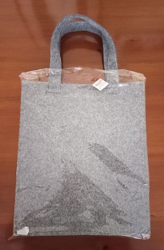 Borsa lana cotta grigia