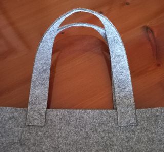 Borsa lana cotta grigia