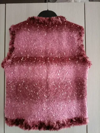 Gilet donna lana merino fatto a mano