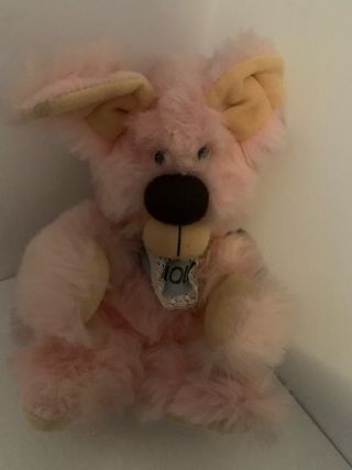 Peluche rosa con bavaglino