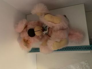 Peluche rosa con bavaglino