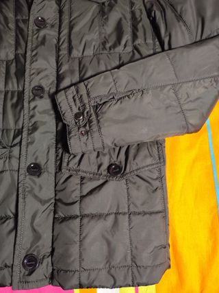 Chaqueta Sahariana Zara Man Verde Oscuro Talla M