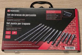 Brocas de percusión Parkside con maletín NUEVAS