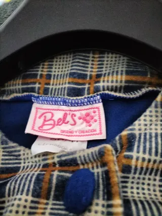 Bata azul mujer con cinturón