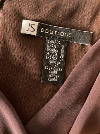 Vestido de fiesta, largo marrón talla 38