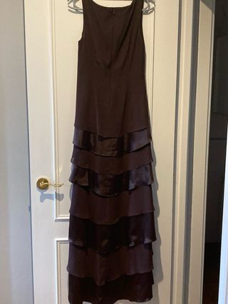 Vestido de fiesta, largo marrón talla 38