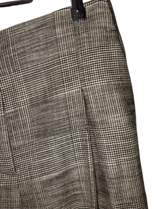 Pantalón recto cuadros pinzas