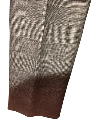 Pantalón recto cuadros pinzas