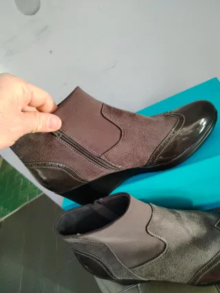 Stivaletti Donna Zeppa N.40 Marrone