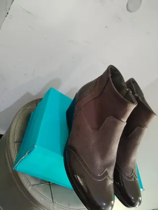 Stivaletti Donna Zeppa N.40 Marrone