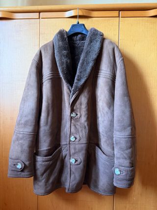 Montone Shearling Giubbotto Uomo Marrone vintage