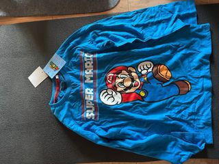 Camiseta Manga Larga Super Mario Bros talla 11-12