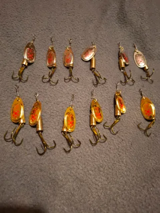 Conjunto de 12 amostras de pesca