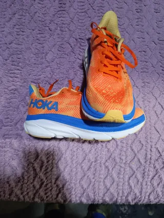 Zapatillas Hoka Running Naranja y Azul
