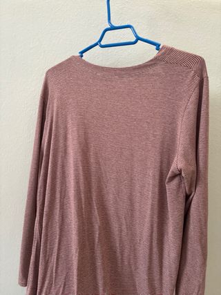 Capa Renatta Rayas Beige y Rojo Talla Única