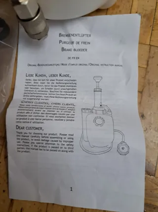 Purgador de frenos manual NUEVO
