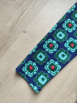 Vestido estampado floral azul y verde