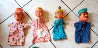 Lotto Burattini Marionette in gomma vintage