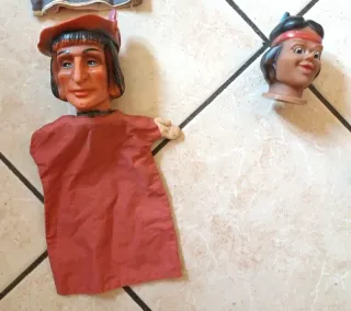 Lotto Burattini Marionette in gomma vintage