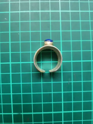 Anillo Plata Artesanal Lapislázuli Marruecos