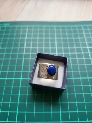 Anillo Plata Artesanal Lapislázuli Marruecos